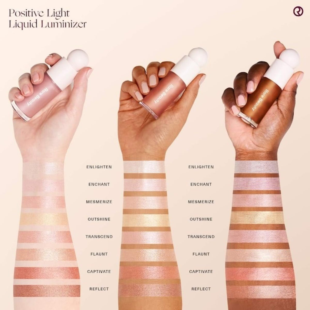 Buy now Rare Beauty by Selena Gomez Positive Light Liquid Luminizer Highlight - Enlighten - Champagne at indiglob india