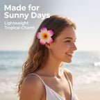 10Pcs Multicolor Hawaii Plumeria Flower Clips Hawaiian Flowers Hair Barrettes Beach Party Hair Clips Artificial Tropical Flower Hairpins for Wedding Hair Accessories (7cm)