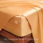 Buy now Satin Sheets King Size - 4 Pieces Luxury Silky Soft Bed Sheets, Wrinkle-Free Gold Satin Silk Sheet Set with 1 Deep Pocket Fitted Sheet, 1 Flat Sheet, 2 Pillow Cases at indiglob india