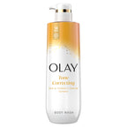 Olay Body Wash for Women, Tone Brightening Exfoliation, Vitamin C Serum Complex, Renew Moisture, Free of Parabens & Phthalates, Vitamin B3 Lameller Technology, For All Skin Types, 20 fl oz
