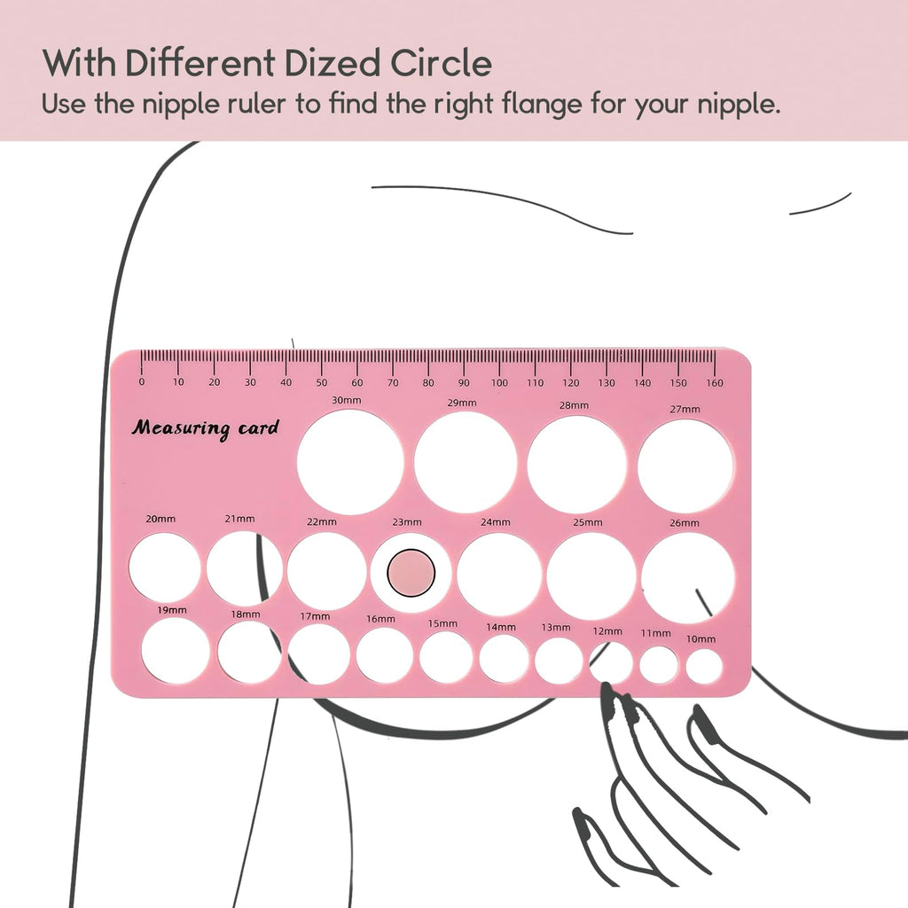 Nipple Rulers, Flange Inserts Sizing Measurement Tool for Breast Pump