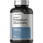 Horbäach Chelated Potassium Gluconate Supplement | 595 mg | 300 Caplets