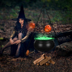 Halloween Decorations Outdoor,Large Witches Cauldron on Tripod with Light
