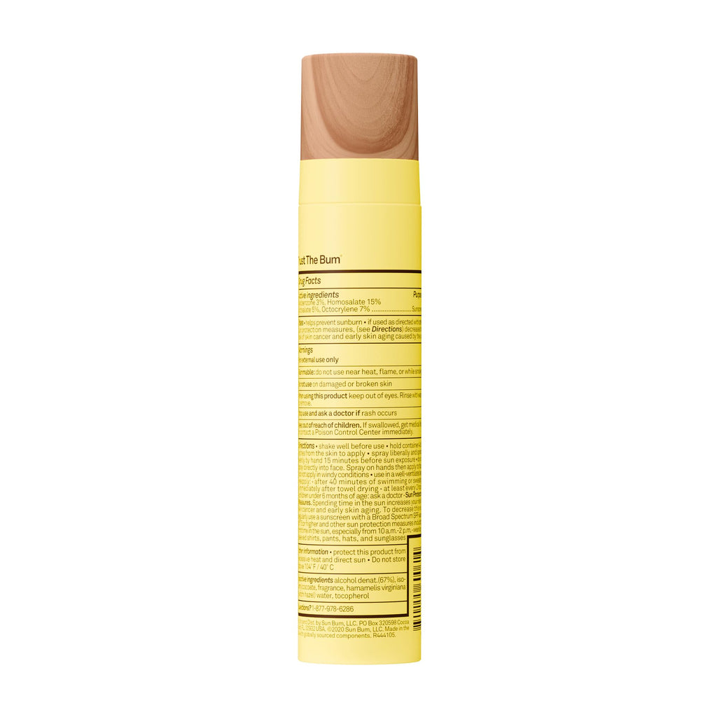 Sun Bum Original SPF 45 Broad Spectrum Sunscreen Mist - Travel Size, 3.4 oz | Moisturizing Facial Sunscreen Spray with Vitamin E, Hawaii 104 Act Compliant (Made without Octinoxate & Oxybenzone)