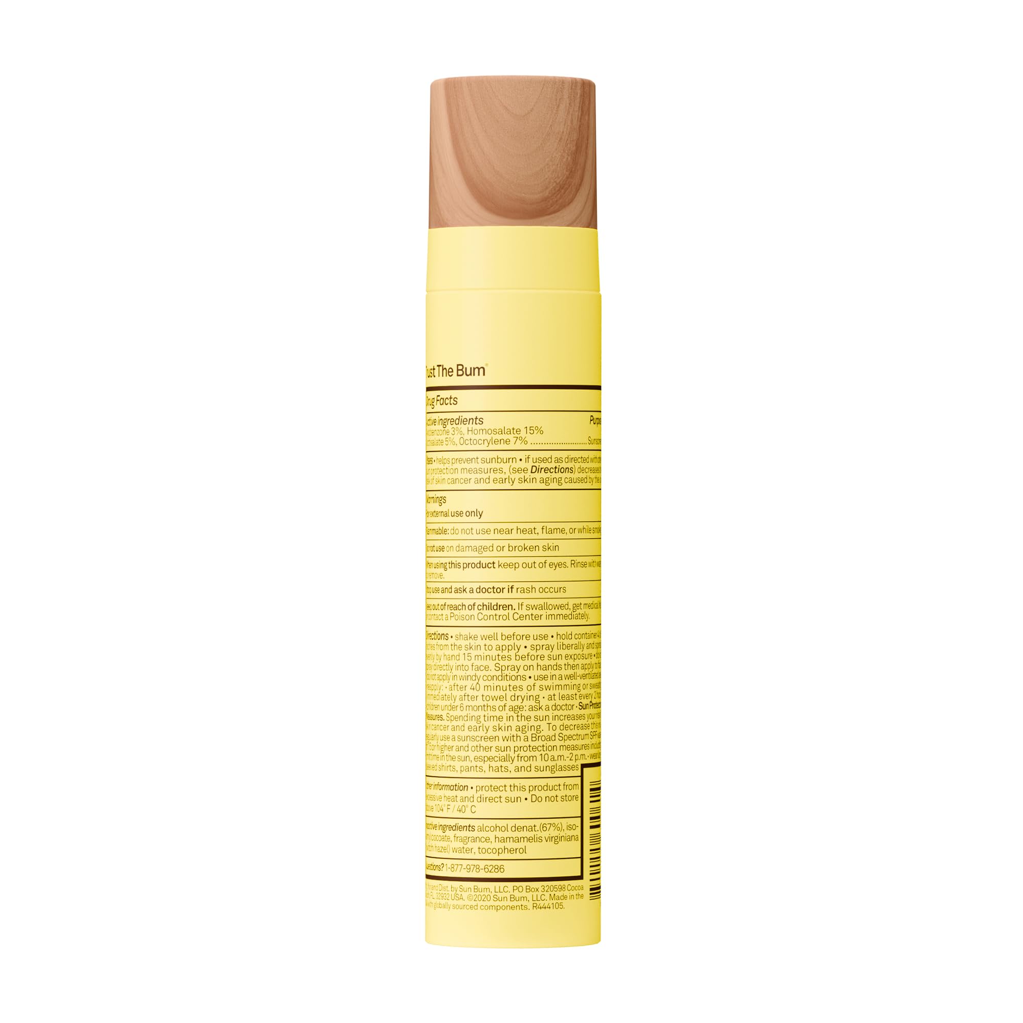 Sun Bum Original SPF 45 Broad Spectrum Sunscreen Mist - Travel Size, 3.4 oz | Moisturizing Facial Sunscreen Spray with Vitamin E, Hawaii 104 Act Compliant (Made without Octinoxate & Oxybenzone)