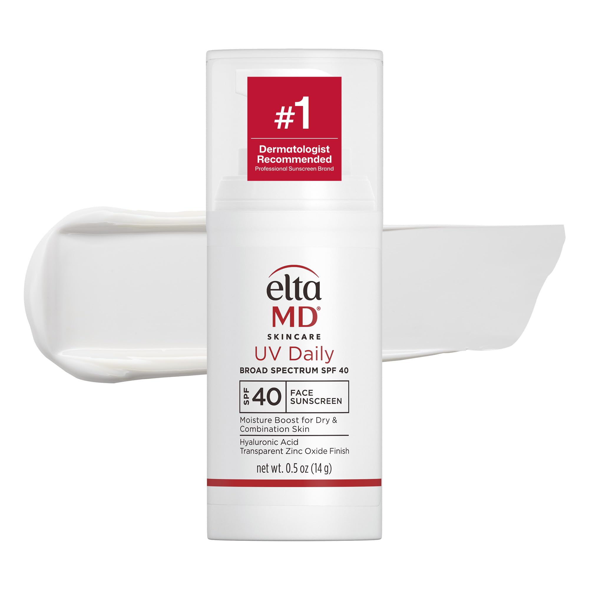 EltaMD UV Daily Face Sunscreen Moisturizer, Zinc Oxide, SPF 40 and SPF 50 | Hydrates and Protects Dry Dehydrated Skin, Lightweight, No White Cast, Dermatologist Recommended, Available in Three Tints