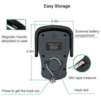 Buy now Digital Hanging Luggage Scale with Comfortable Handle and Large Hook, 110lb/50kg, Backlit Portable Scale for Travel Fishing with Tare/Hold Function, AAA Batteries Included, Grey at indiglob india
