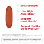Qunol Ultra CoQ10 200mg, Ultra-High Absorption, Antioxidant, 60 Softgels | #1 Cardiologist Recommended Supplement for Heart Health, Coenzyme Q10 Supplement to support Vascular Health & Cellular Energy