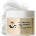 RoC Resurfacing Disks, Line Smoothing Exfoliating Makeup Remover Pads 28 CT | Disks for wrinkles and skin tone, self-foaming exfoliating face pads with glycerin, textured + smooth sides, non-comedogenic