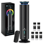 Waterless Scent Diffuser Kit,Scent Diffuser with 7 Lights and Breathing Lights Modes,Max Coverage 2000 sq.ft.Home,Offices,Hotels and Spas Aromatherapy Diffuser Included 5 Scent Oils Remote Control