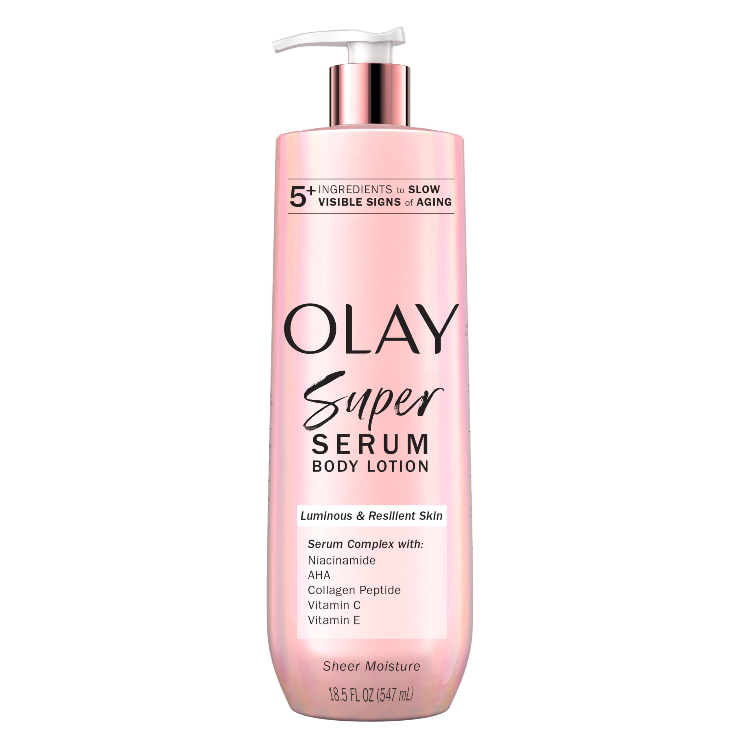 Buy now Olay Body Lotion for Women, Brightening with Vitamin C Serum, Visibly Bright & Radiant Skin, 24hr Moisture & Hydration, Fast Absorbing Formula, Vitamin B3 Complex, For All Skin Types, 17 fl oz Sweet Vanilla & Soft Wood 18.5 Fl Oz (Pack of 1) at indiglob india