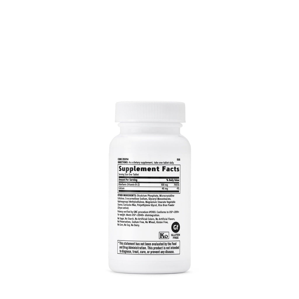 Buy now GNC Vitamin B2 100mg Supplement, Essential for Metabolism of Fats, Carbohydrates and Proteins, 100 Servings at indiglob india
