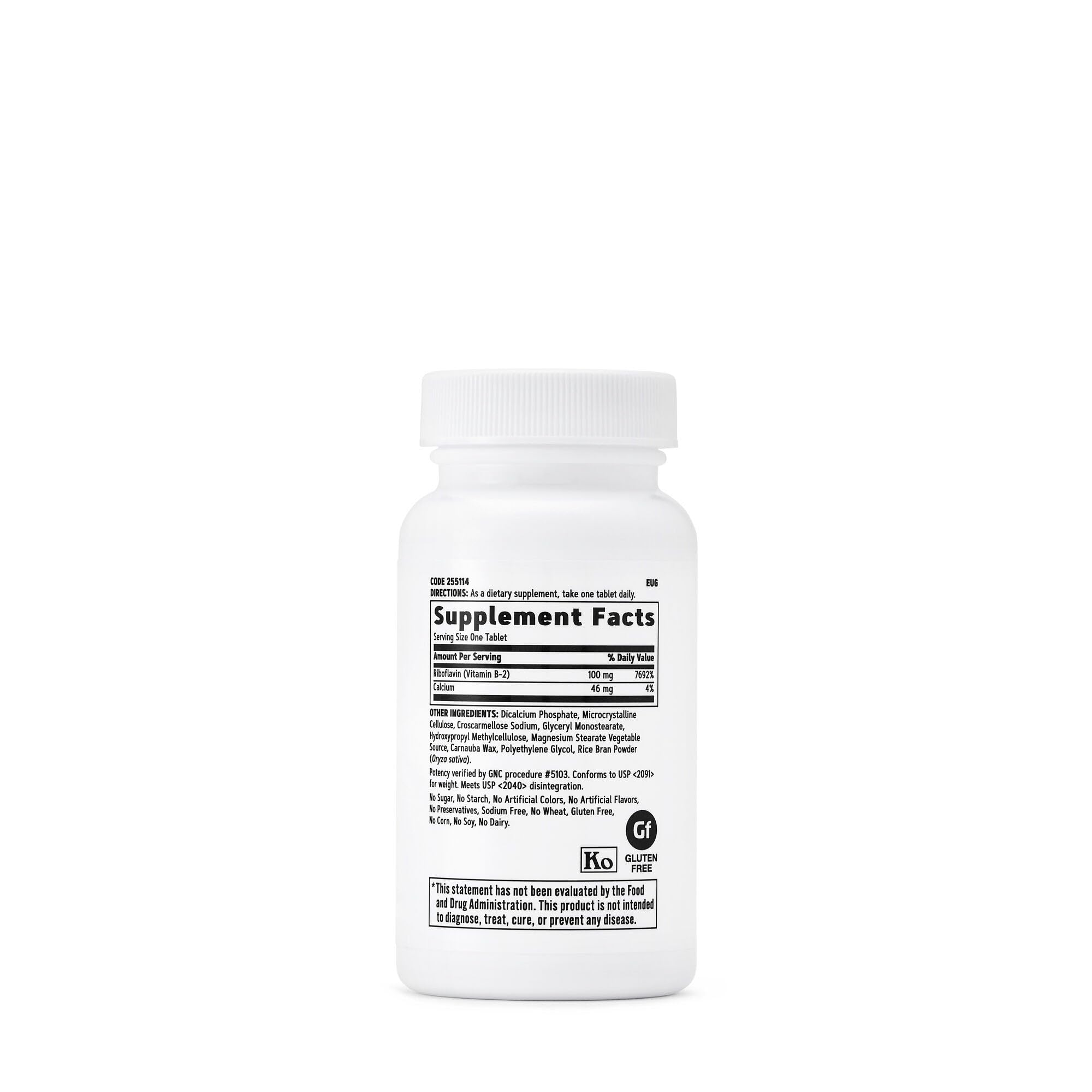 Buy now GNC Vitamin B2 100mg Supplement, Essential for Metabolism of Fats, Carbohydrates and Proteins, 100 Servings at indiglob india