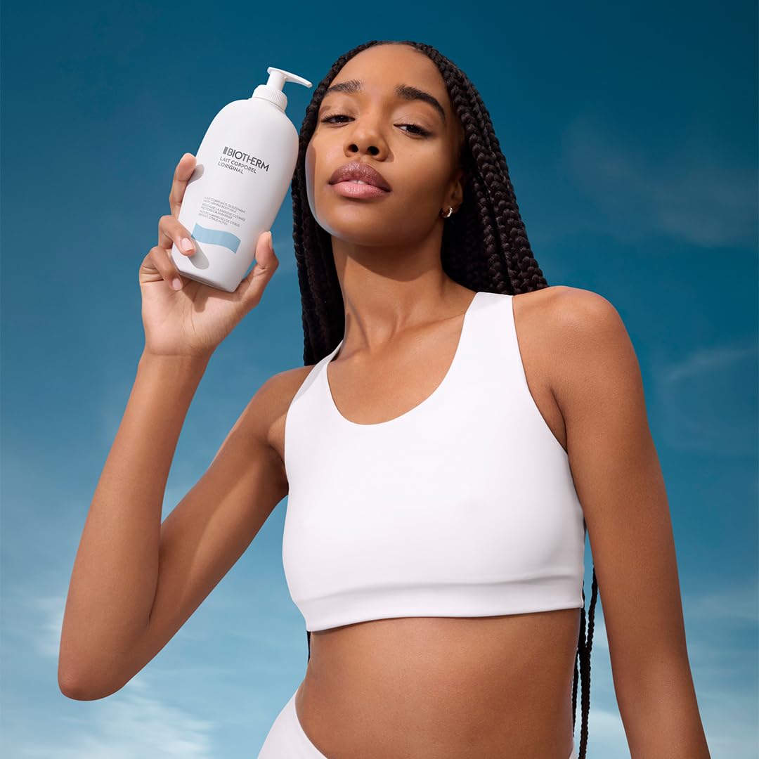 Buy now Biotherm Lait Corporel Anti-drying & Repairing Body Milk, For All Skin Types Contains A Blend Of Regenerating Biotech Plankton, Vitamin E, And Nourishing Lipids That Strengthen The Skin Barrier, 13.5 at indiglob india