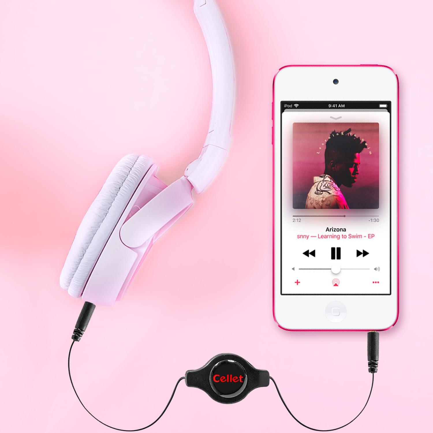 Buy now Cellet Retractable Stereo Auxiliary Cable – 32" Extendable Aux Cord for Car, Headphones, Speakers & More – Compact, Tangle-Free Design – 3.5mm Male to 3.5mm Male Audio Jack – Black at indiglob india