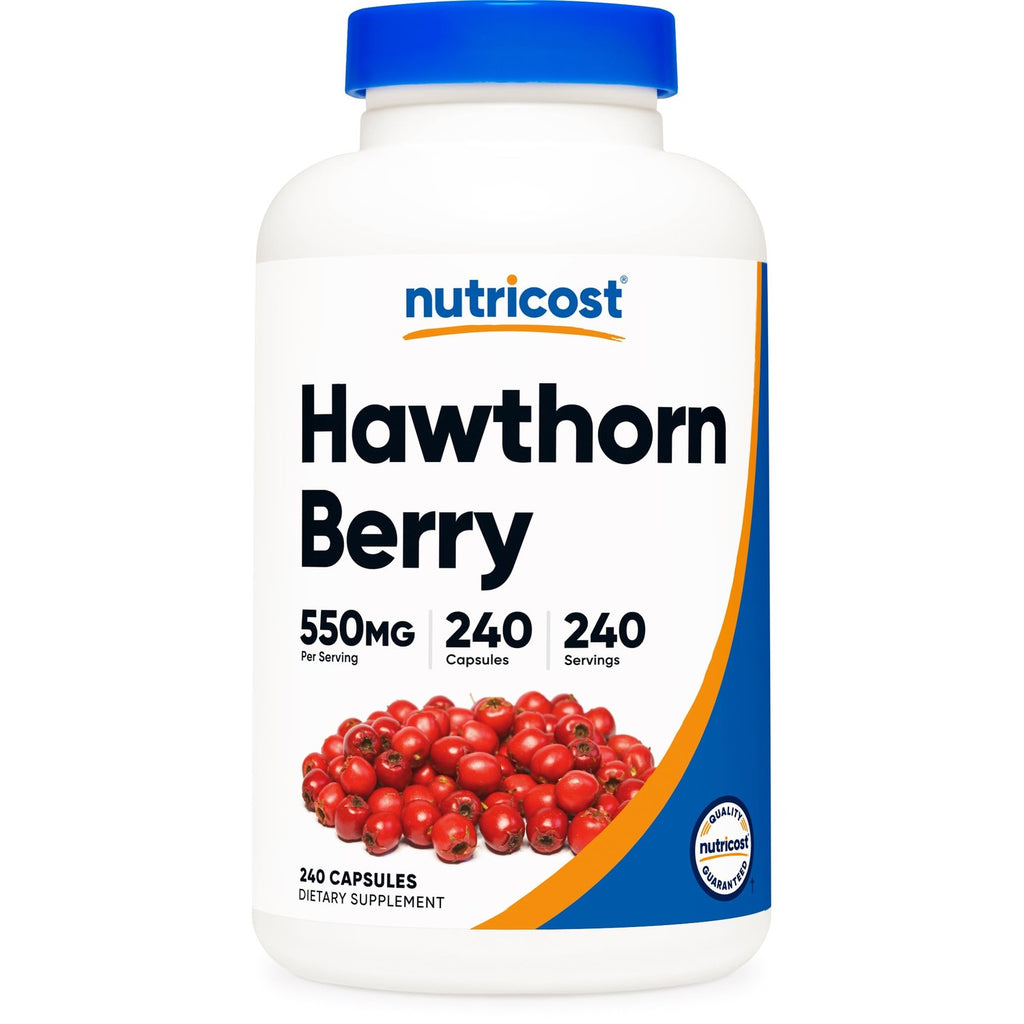 Nutricost Hawthorn Berry Capsules 550mg, 240 Capsules, Gluten-Free