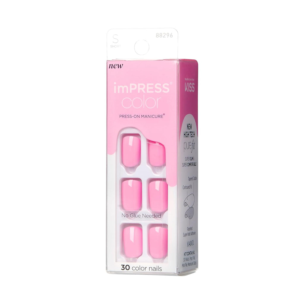 Buy now KISS imPRESS No Glue Mani Press On Nails, Color, Includes 30 Nails, Prep Pad, Instructions Sheet, 1 Manicure Stick, 1 Mini File at indiglob india