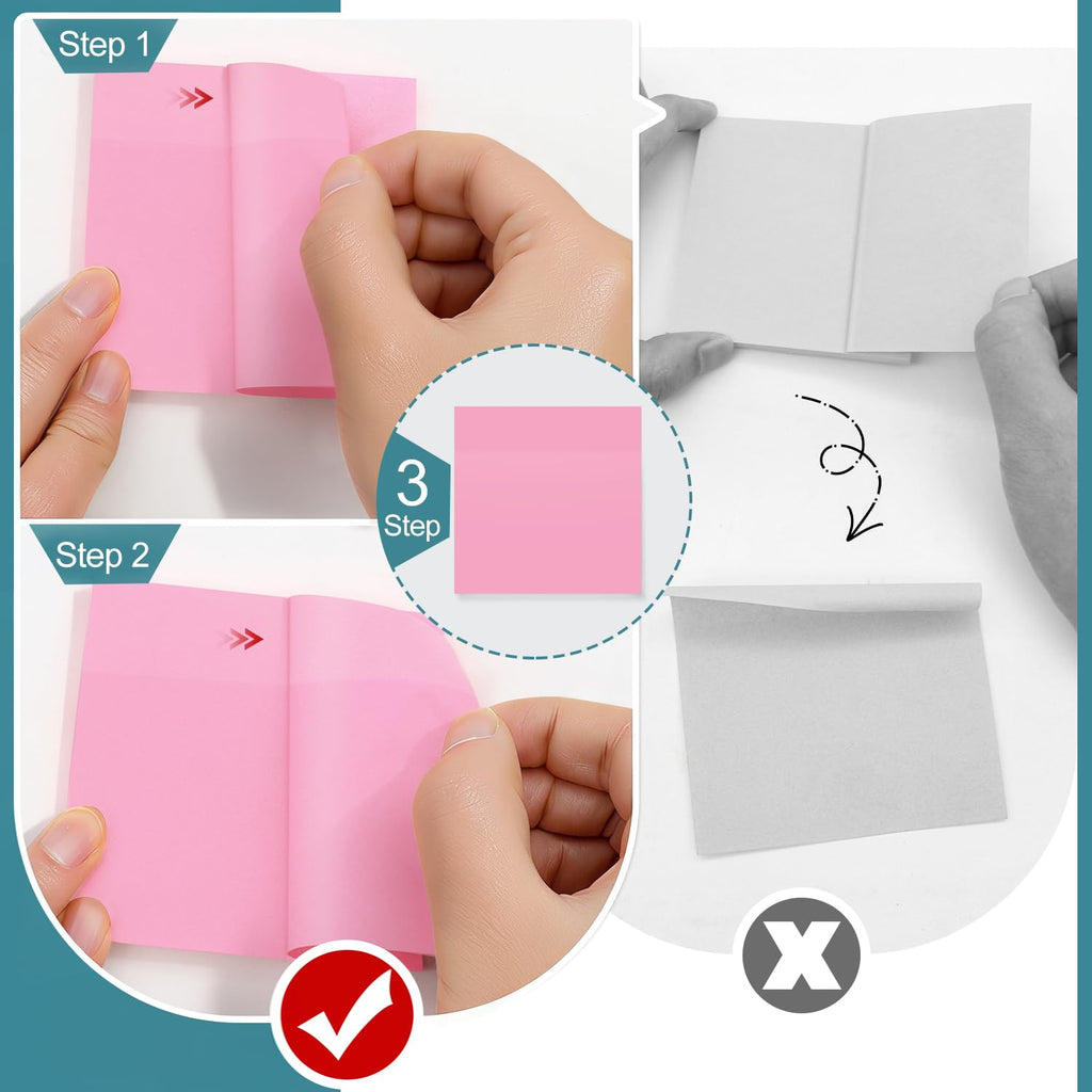 27 Pack of 3x3 Inch Sticky Notes Self-Stick Memo Pads - 1620 Sheets in Total! Great for Home, Office & School