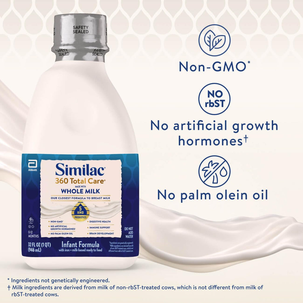 Similac 360 Total Care Made With Whole Milk, Ready-to-Feed Baby Formula