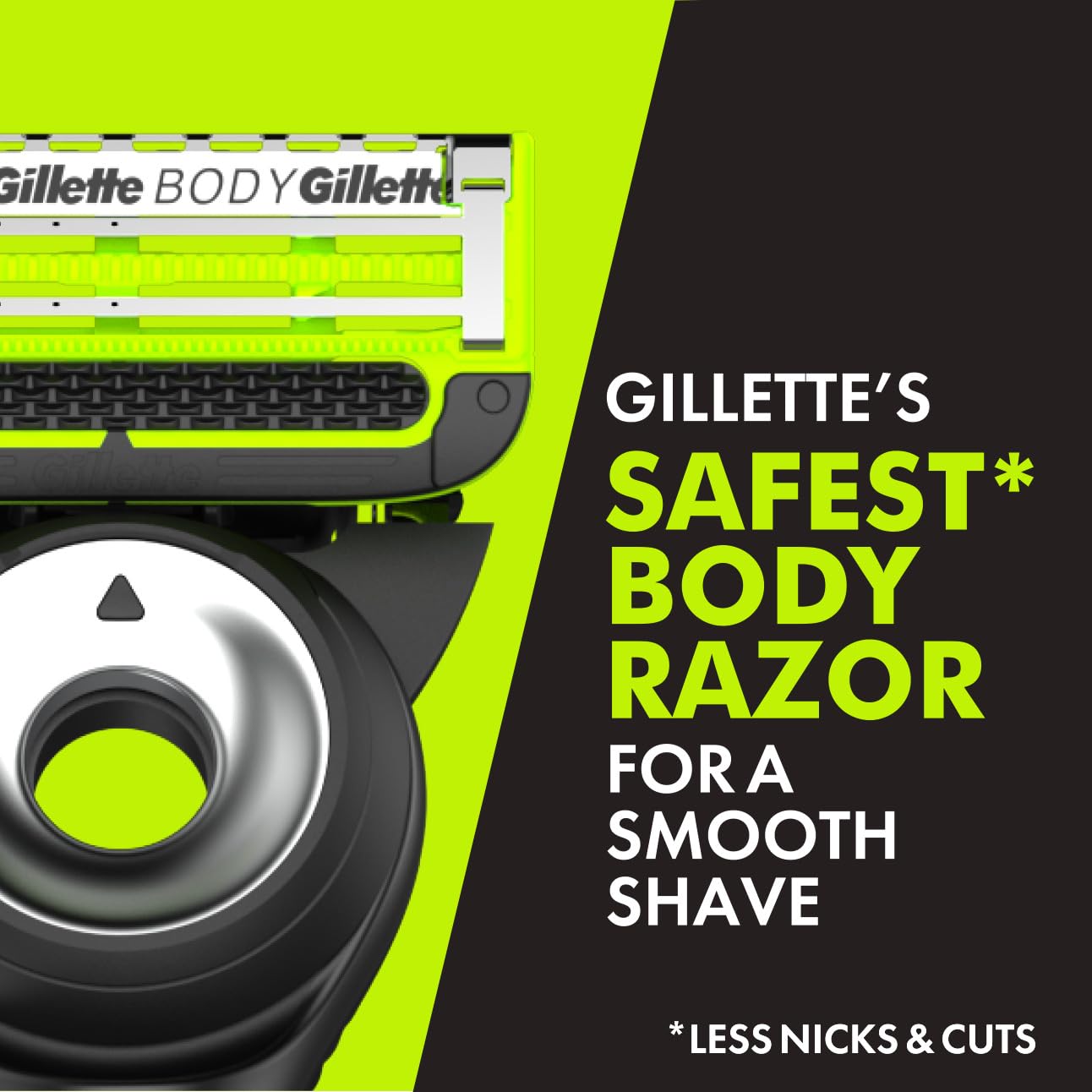 Gillette Labs Body + Intimate Razor For Men, Handle + 4 Blade Refills, Travel Cover