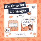Pura Baby Diapers Size 7 (37+ lbs) 80 Count Sensitive Skin