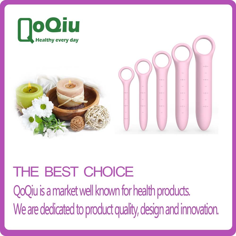 5-Pack Silicone Dilators for Pelvic Floor for Women, Pink