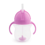 Buy now Munchkin Any Angle Sippy Cup for Toddlers, Spill Proof Weighted Straw Cup with Transition Handles for Babies 6 Months and Up, 7 Ounce, Blue at indiglob india
