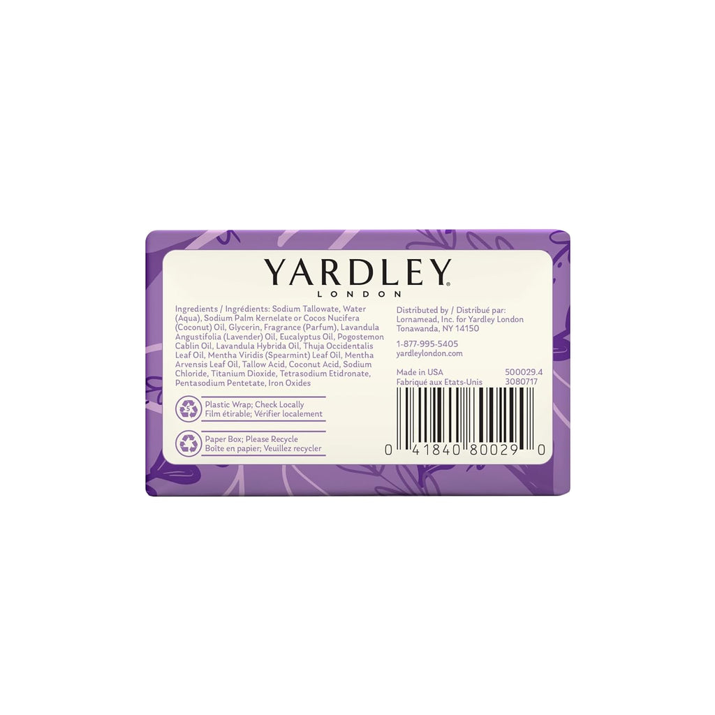 Buy now Yardley London Nourishing Bath Soap Bar English Lavender, Calms & Soothes with Pure Lavender Extracts & Essential Oils 4.0 oz Bath Bar, 2 Soap Bars at indiglob india