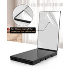 JUSRON 360 Viewing Angle Self Hair Cutting Mirror, Clear Anti-Fog HD Glass, USB Rechargeable, Easy to Use, Height Adjustable, Portable, Good Choice for Gifts | USB Rechargeable, Easy to Use, Height Adjustable, Portable, Good Choice for Gifts