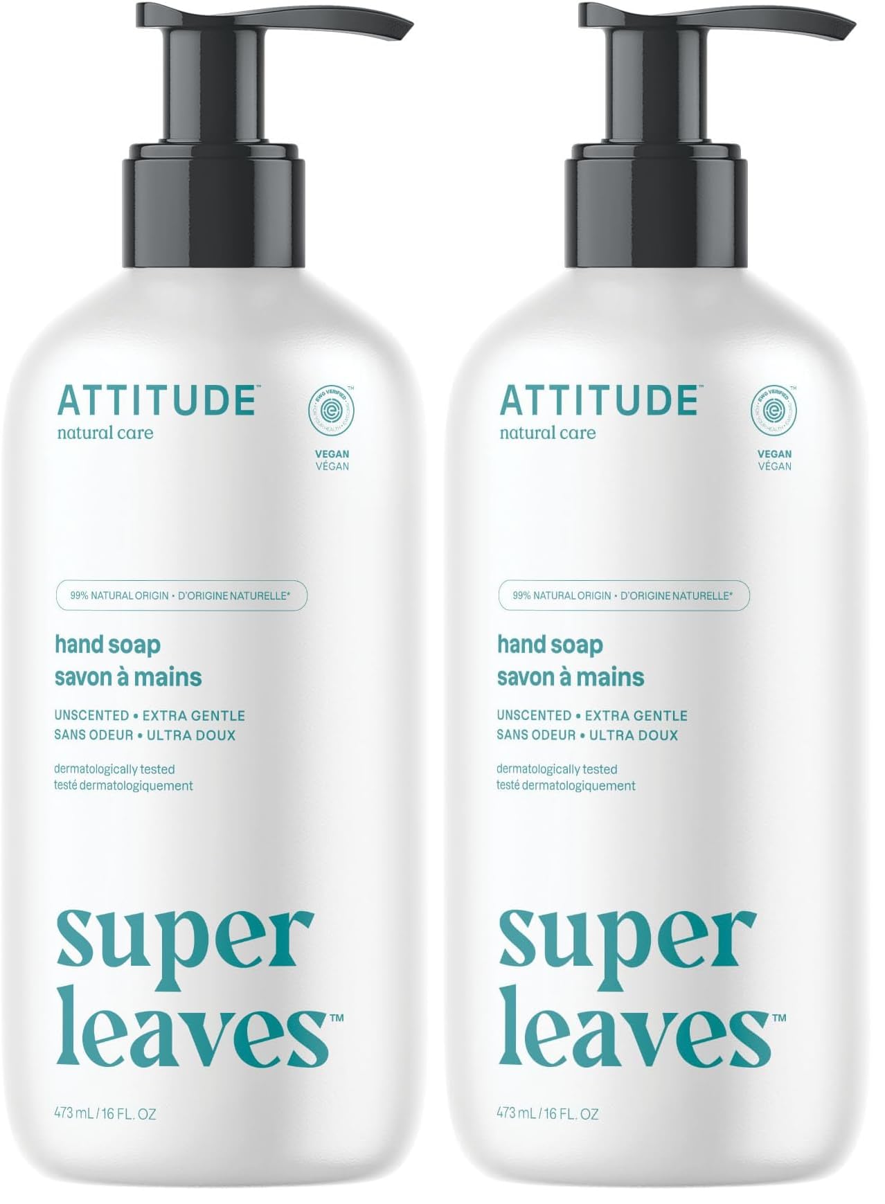 Buy now ATTITUDE Liquid Hand Soap, EWG Verified, Plant and Mineral-Based, Vegan Personal Care Products, Coconut & Wild Berries Scent, 16 Fl Oz Unscented 16 Fl Oz (Pack of 2) at indiglob india