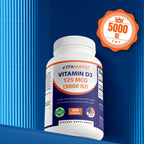 Vitamatic Vitamin D3 5000 IU (125 mcg), 500 Softgels, Made in USA | Olive Oil-Based Formula, Cold Pressed, 500 Day Supply, Support Immune Health*, Non GMO, Gluten Free