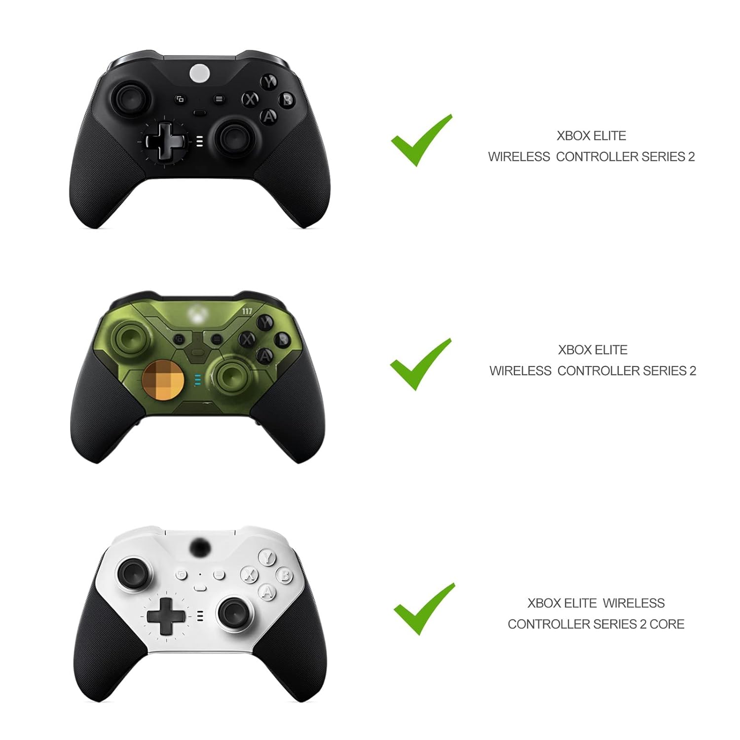 Buy now Metal Replacement Thumbsticks for Xbox Elite Controller Series 2 Core, Component Pack Includes 4 Swap Magnetic Joysticks, 4 Paddles, 1 Standard D-Pads, Accessories Parts for Xbox One Elite 2(Black) at indiglob india