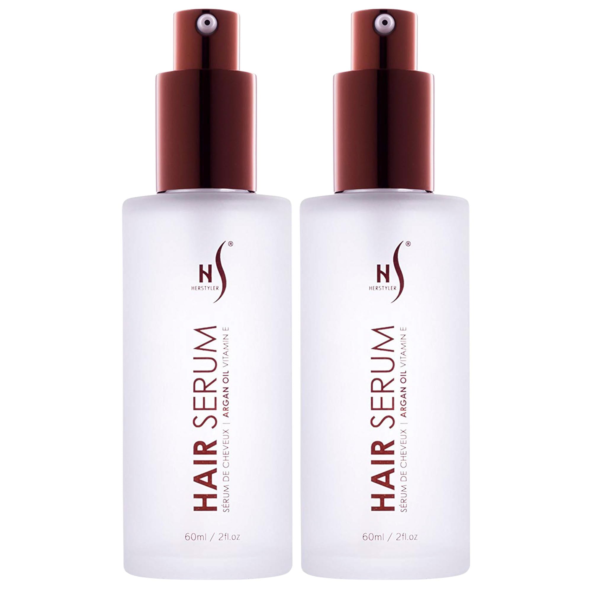 HerStyler Argan Oil Hair Serum - for Frizz, Straightening, Styling & Shine | Hair Repair Serum for Frizzy & Damaged Hair - Lightweight - Hydrating - Fast Absorbing - For Thicker, Fuller Hair - 1 Pack