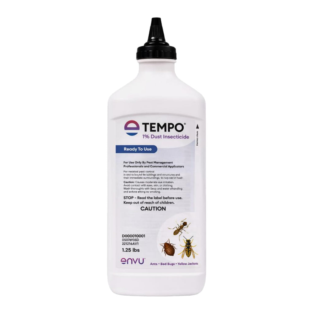 Tempo 1% Dust Insecticide 1.25 lbs | Ready-to-Use Cyfluthrin Bug Dust for Ants, Spiders, Roaches, Bed Bugs, and Stinging Insects | Crack and Crevice Pest Control