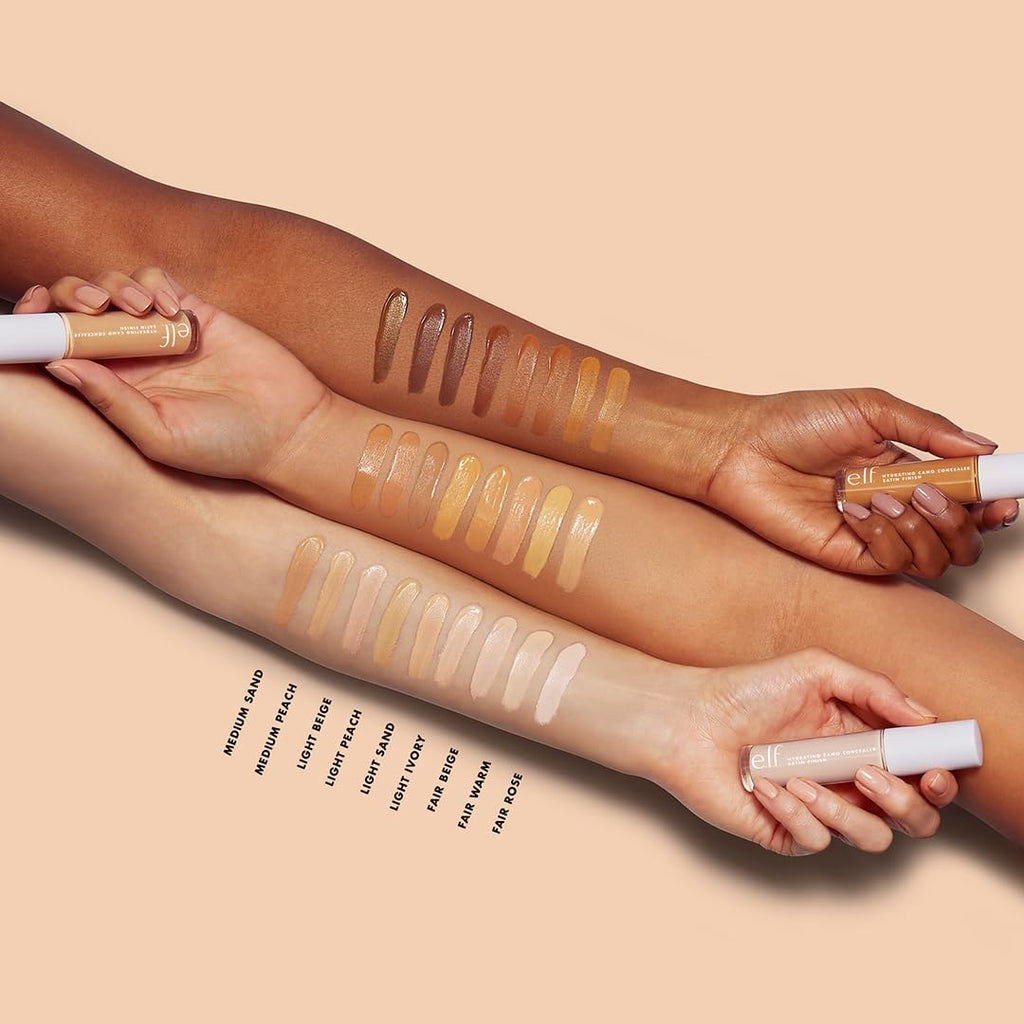 Buy now e.l.f. Hydrating Camo Concealer, Covers Blemishes & Under-Eye Circles, Full-Coverage & Delivers A Satin Finish, Vegan & Cruelty-Free, Light Ivory at indiglob india