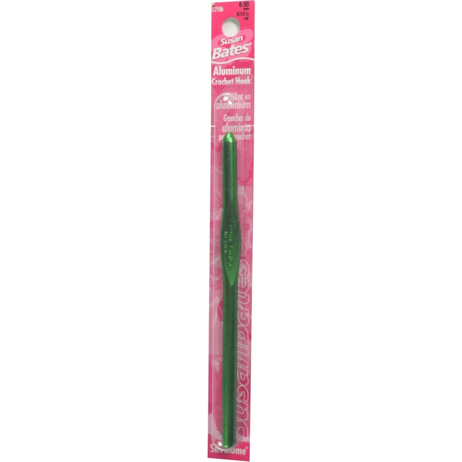 Buy now Susan Bates 5-1/2-Inch Silvalume Aluminum Crochet Hook, 5.5mm, Red K10.5 (6.5mm) at indiglob india