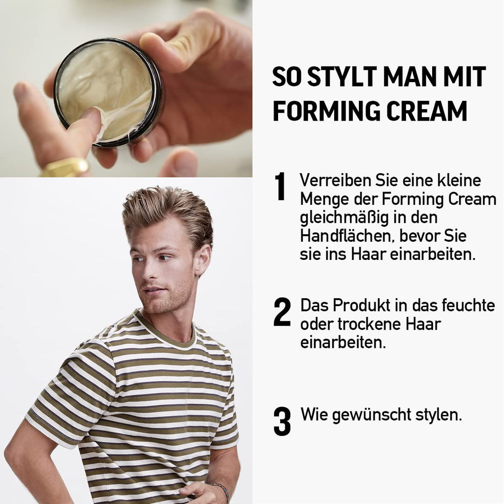 American Crew Men's Hair Forming Cream (OLD VERSION), Like Hair Gel with Medium Hold & Medium Shine, 3 Oz (Pack of 1)