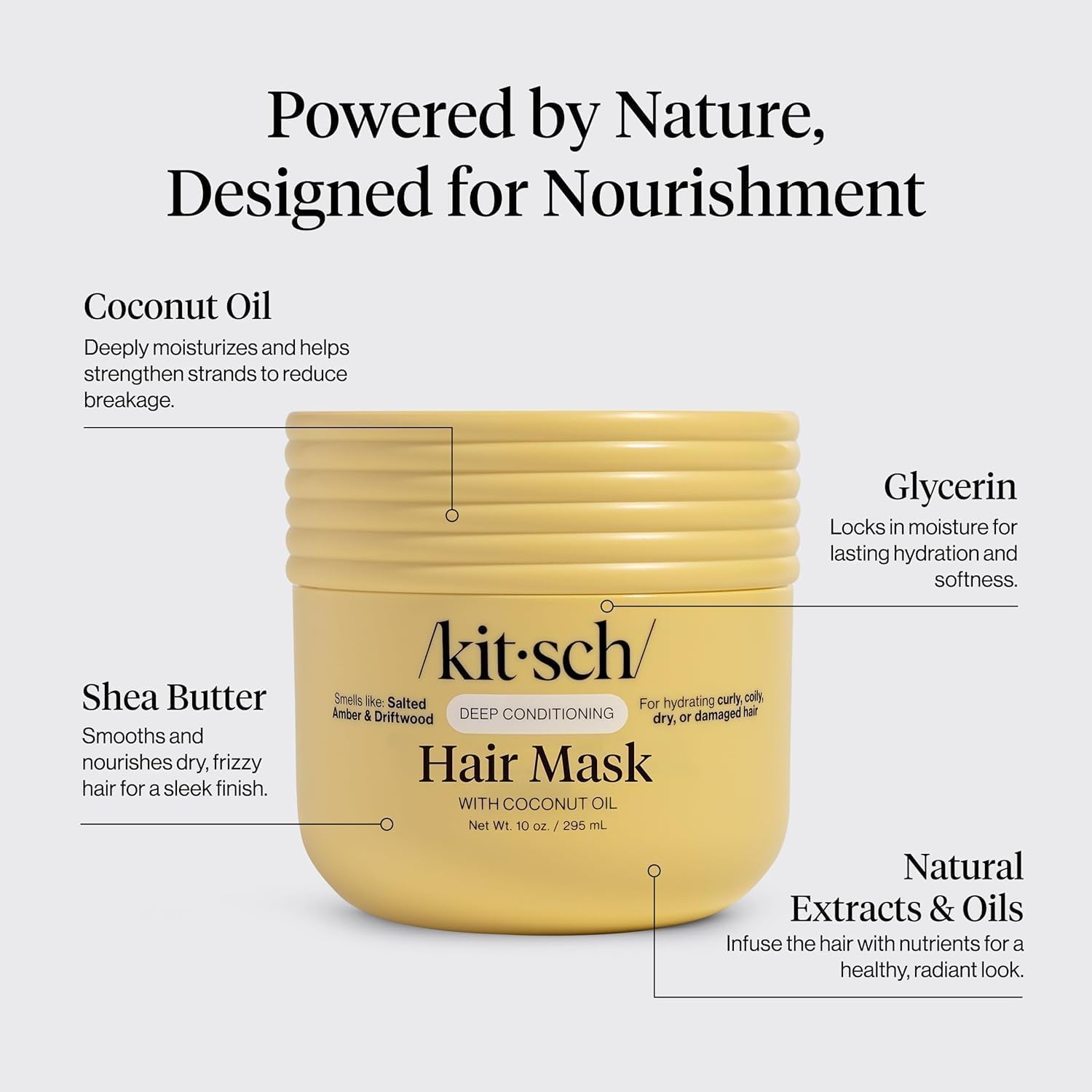Buy now Kitsch Deep Conditioning Hair Mask â€“ Moisturizing Hair Mask for Damaged Hair with Coconut Oil â€“ Hydrating, Strengthening & Frizz-Reducing Hair Care Treatment for Curly, Coily & All Hair Types - 10 oz at indiglob india