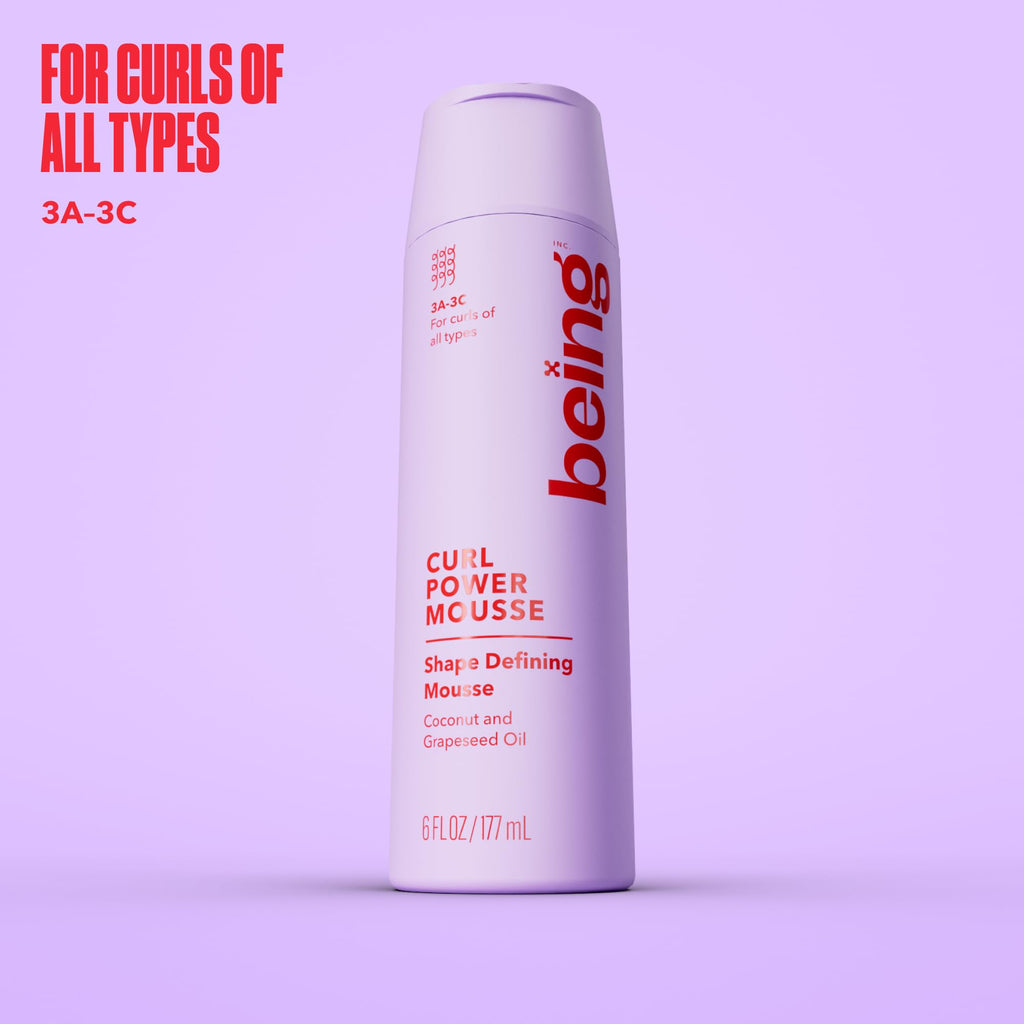 being CURL POWER MOUSSE Curl Defining Foam with Coconut and Grapeseed Oil 6 OZ(Pack of 2)