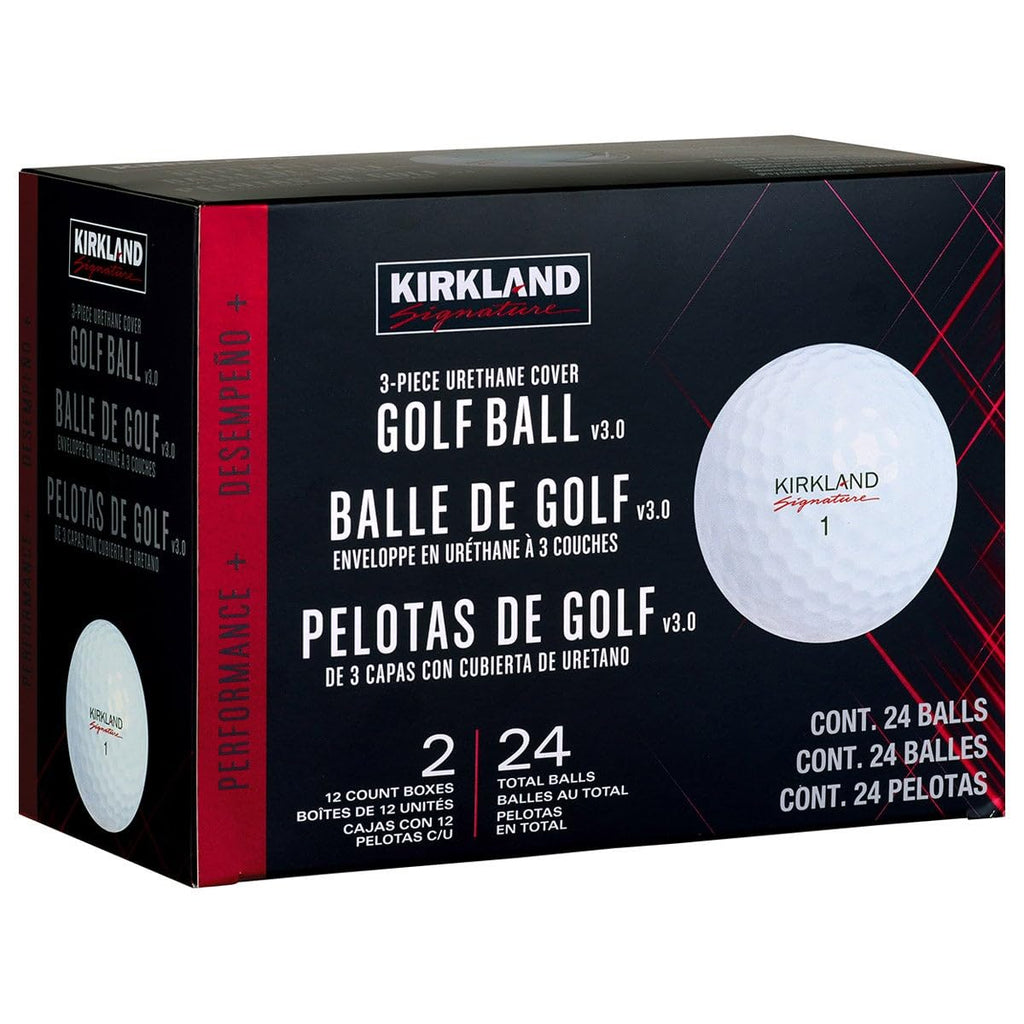 Kirkland Signature V3.0#1654518 Performance Plus 3-Piece Urethane Covered Golf Ball (2 Dozen, 24 Balls)