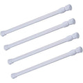 Buy now Tension Rods, 4 Pack 15.7-28 Inches Adjustable Spring Steel Cupboard Bars Tension Curtain Rod Shower Rod Extendable Width 15.7-28 inches White at indiglob india