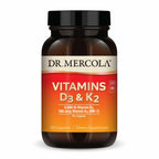 Dr. Mercola Vitamins D3 and K2, 5,000 IU, 30 Capsules (30 Servings) | Supports Immune, Brain, Cardiovascular, Respiratory, and Bone Health, GMO-Free, Gluten-Free, and Soy-Free