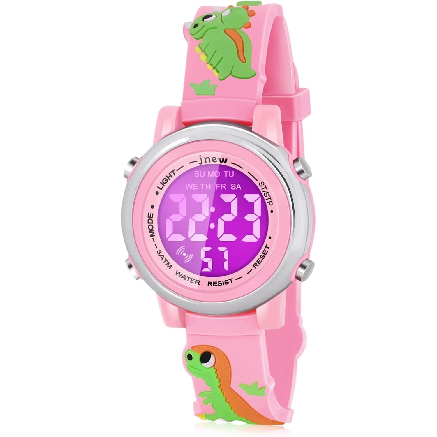 Buy now Kids Watches with Waterproof Alarm - Dinosaur Gifts for Boys Girls Age 3-10 Light Pink at indiglob india