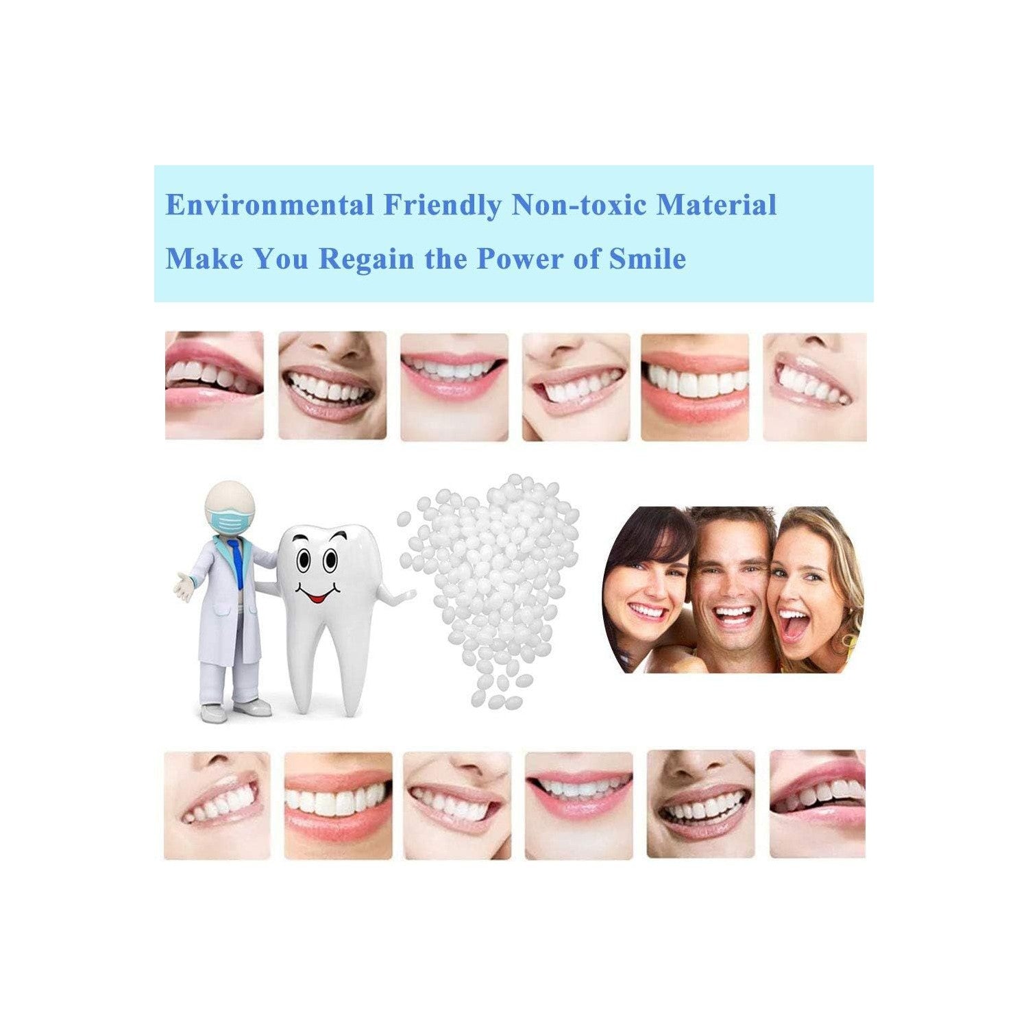 Buy now Tooth Repair Kit-Thermal Beads for Filling Fix The Missing and Broken Tooth or Adhesive The Denture Fake Teeth at indiglob india
