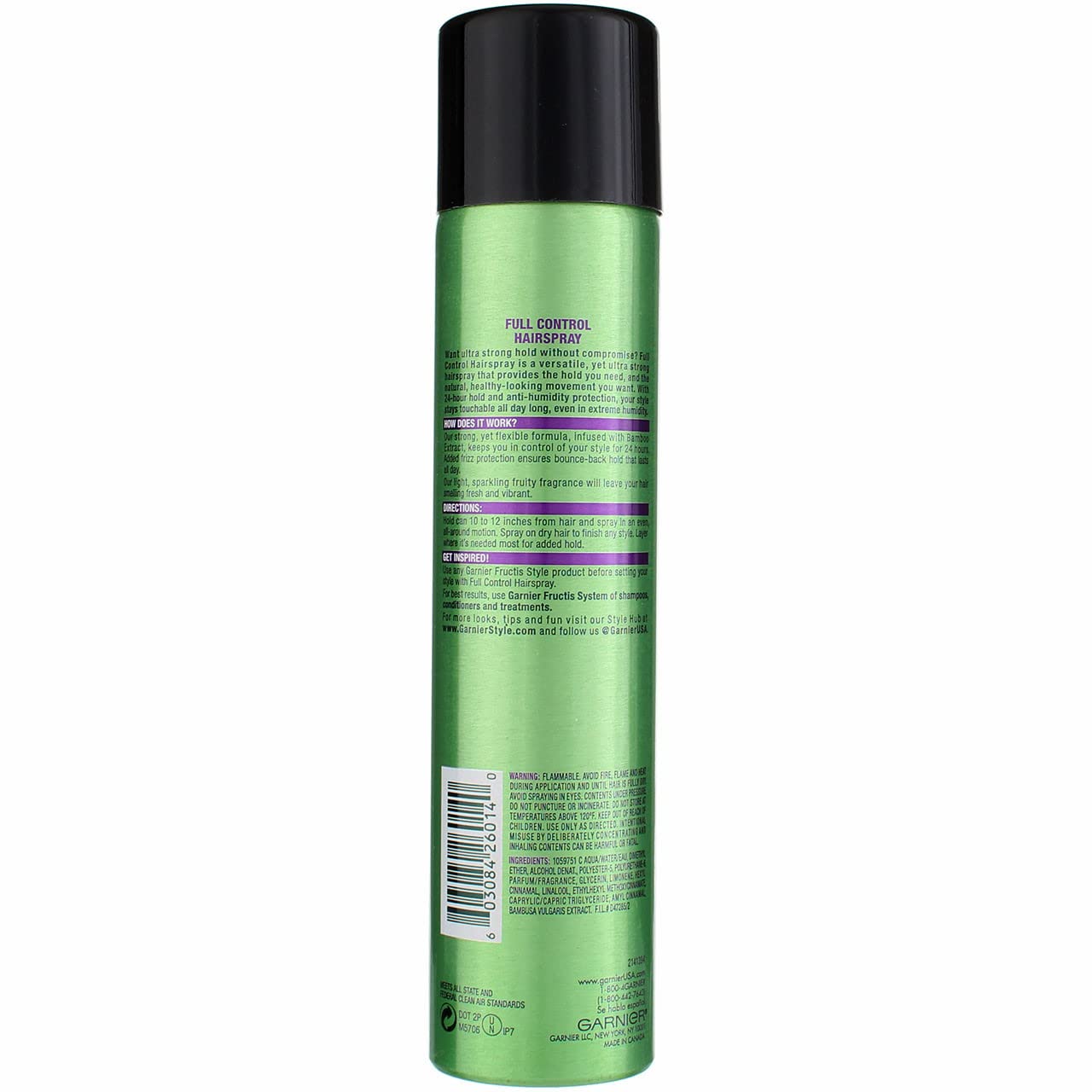 Buy now Garnier Fructis Style Full Control Anti-Humidity Hairspray, Ultra Strong Hold 8.25 oz (Pack of 4) at indiglob india