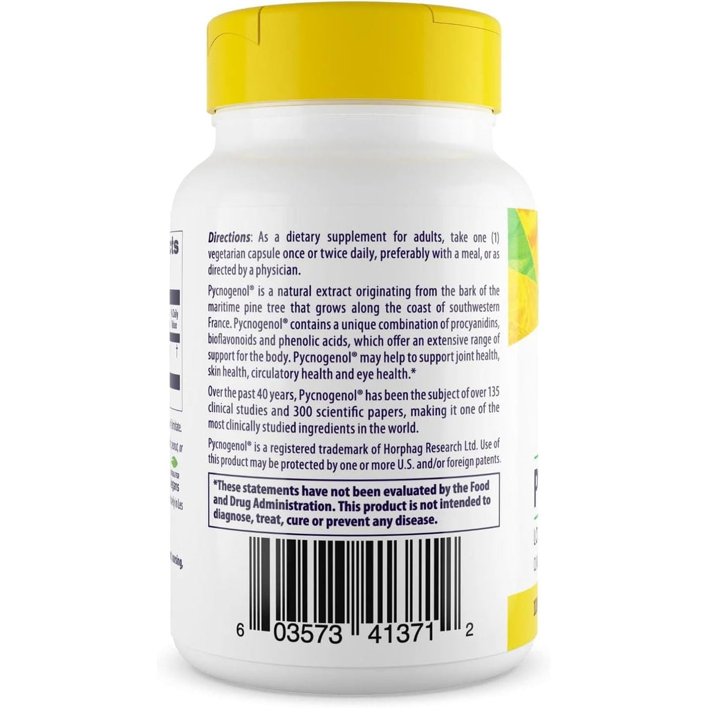 Buy now Healthy Origins Pycnogenol 100 mg (Nature's Super Antioxidant, Non-GMO, Gluten Free, Cardiovascular Support), 60 Veggie Caps at indiglob india