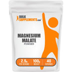 BulkSupplements.com Magnesium Malate Powder - Magnesium Supplements, High Bioavailabilty - Unflavored & Gluten Free, 2.5g per Serving, 1kg (2.2 lbs) (Pack of 1)