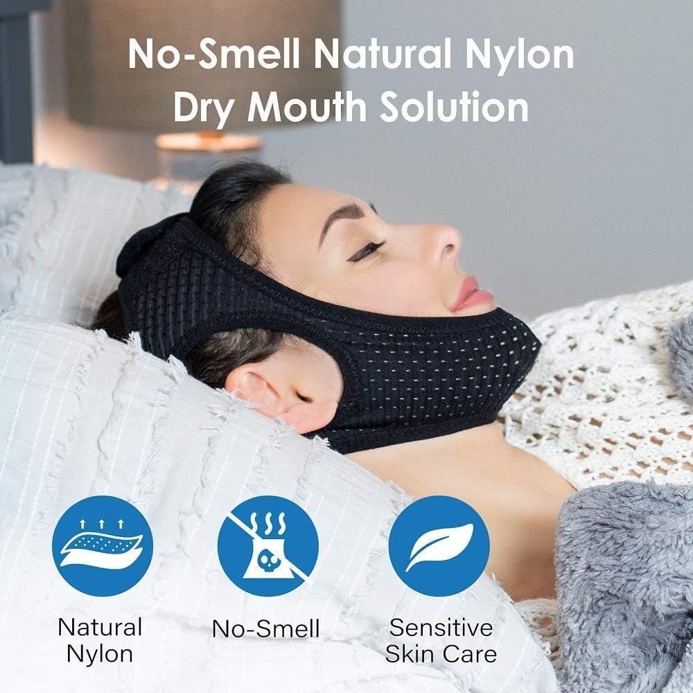 Buy now Chin Straps for Snoring, Anti Snoring Chin Strap Devices, Vosaro Jaw Strap for Sleeping with Men Women Closer, Soft Adjustable and Breathable for User Keep Closed While Sleeping for Snorers at indiglob india