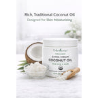 Verdana Organic Coconut Oil for Skin & Hair, Extra Virgin Unrefined Cold Pressed, Rich Moisturizer for Dry Skin & Body, USDA Organic, 16 fl oz Jar