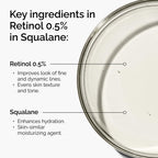 The Ordinary Retinol 0.5% in Squalane, Intermediate Retinol Serum for the Face That Is Anti-Aging and Skin Smoothing, 1 Fl Oz